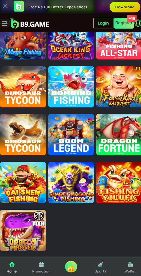 Huge Game Library — B9 Game app screenshot